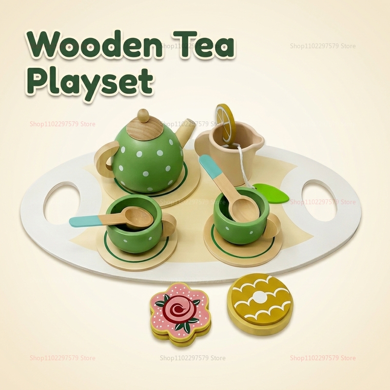 Home Improvement Boys - Kids Wooden Afternoon Tea Set Toys
