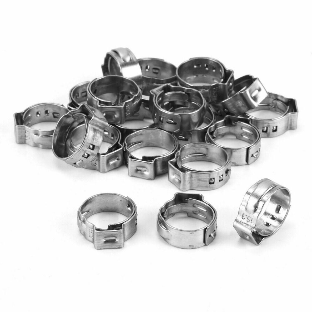 Hose Clamp Assorted - 10Pcs 5.3-31mm Hose Clamp Single Ear