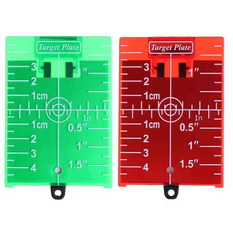 Level Laser Line - Red/green Target Plate Card With Stand