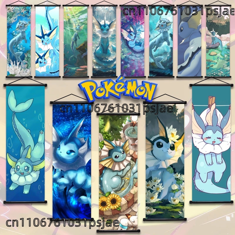 Home Improvement Furniture - Vaporeon Pokémon Scroll Decorations, High -