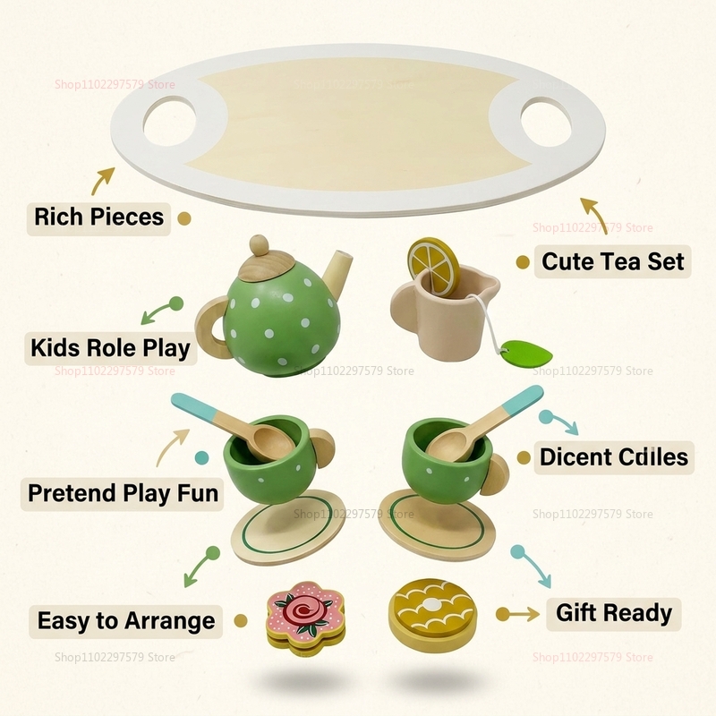 Kids Wooden Afternoon Tea Set  - Home Improvement Boys recension och pris