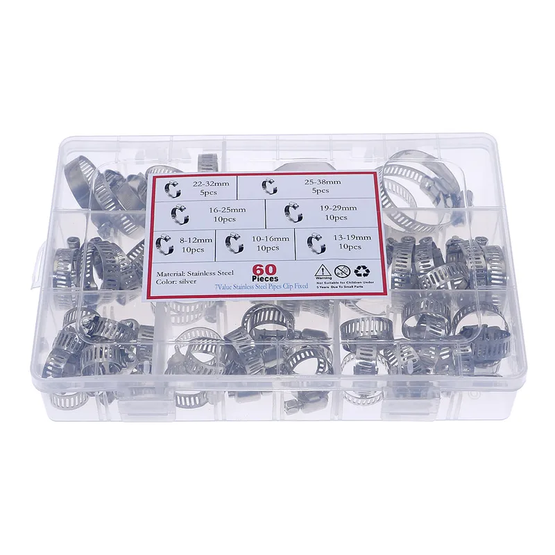 60Pcs Fuel Injection Hose Line - Hose Clamp Assorted recension och pris