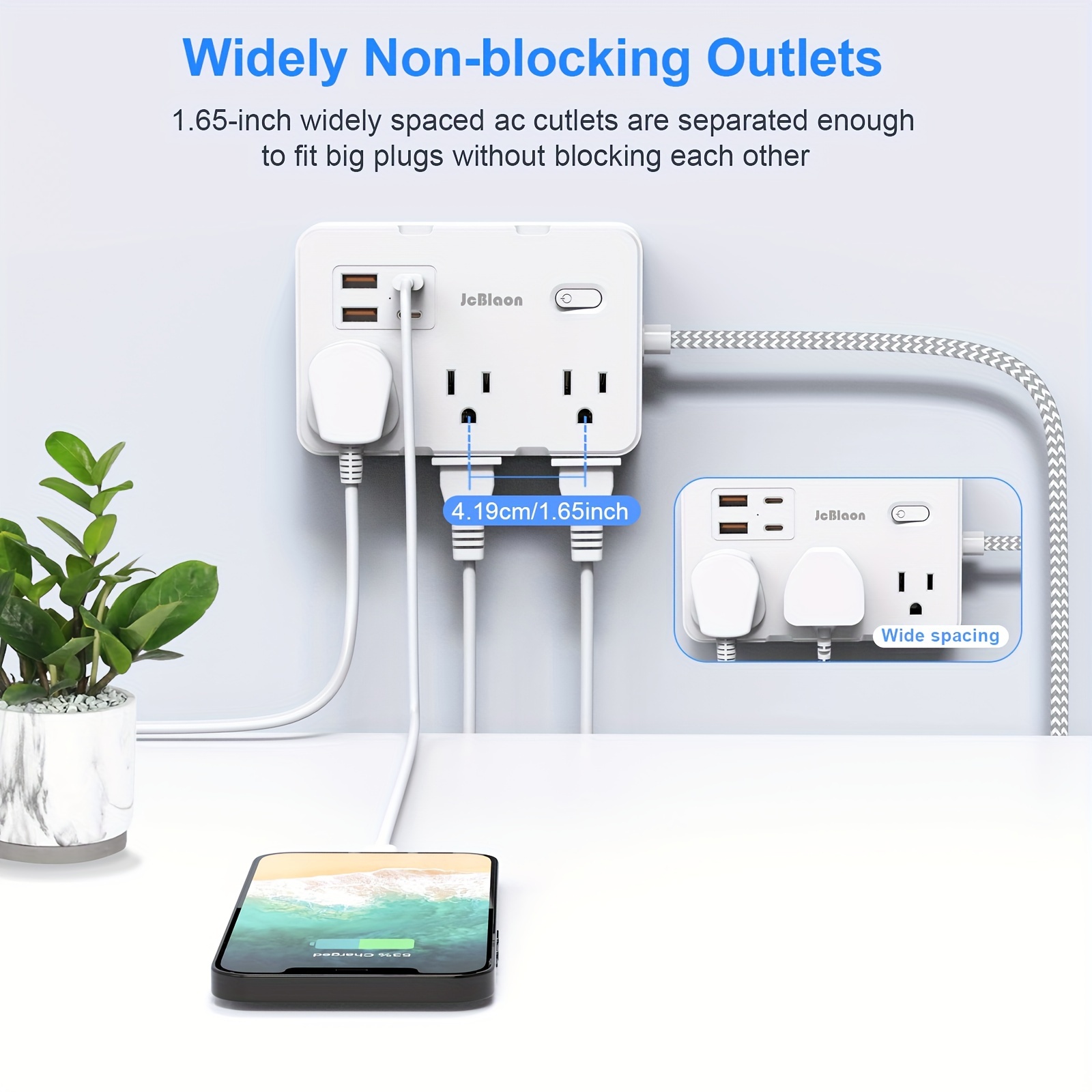US Plug AC Outlet Multiprise P - Home Improvement Outlet recension och pris