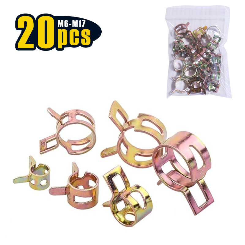 20 Pcs 6-17mm Spring Hose Clam - Hose Clamp Assorted recension och pris
