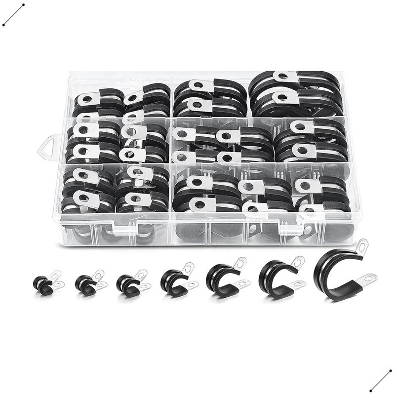 60Pcs Cable Clamps Assortment  - Hose Clamp Assorted recension och pris