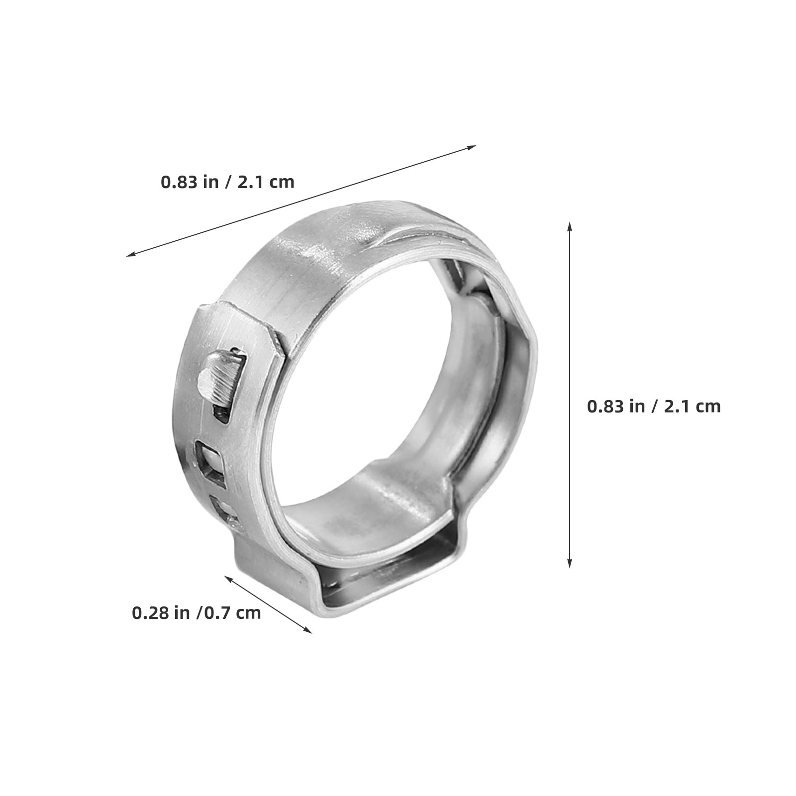 50Pcs Stainless Steel Single E - Hose Clamp Assorted recension och pris