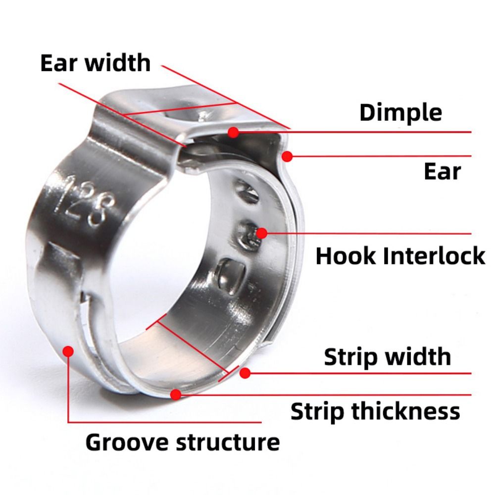 10Pcs 5.3-31mm Hose Clamp Sing - Hose Clamp Assorted recension och pris