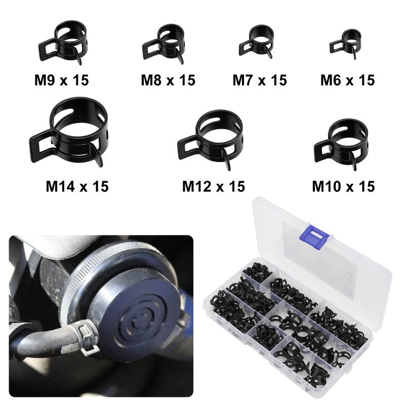 105Pcs Spring Band Hose Clamps - Hose Clamp Assorted recension och pris