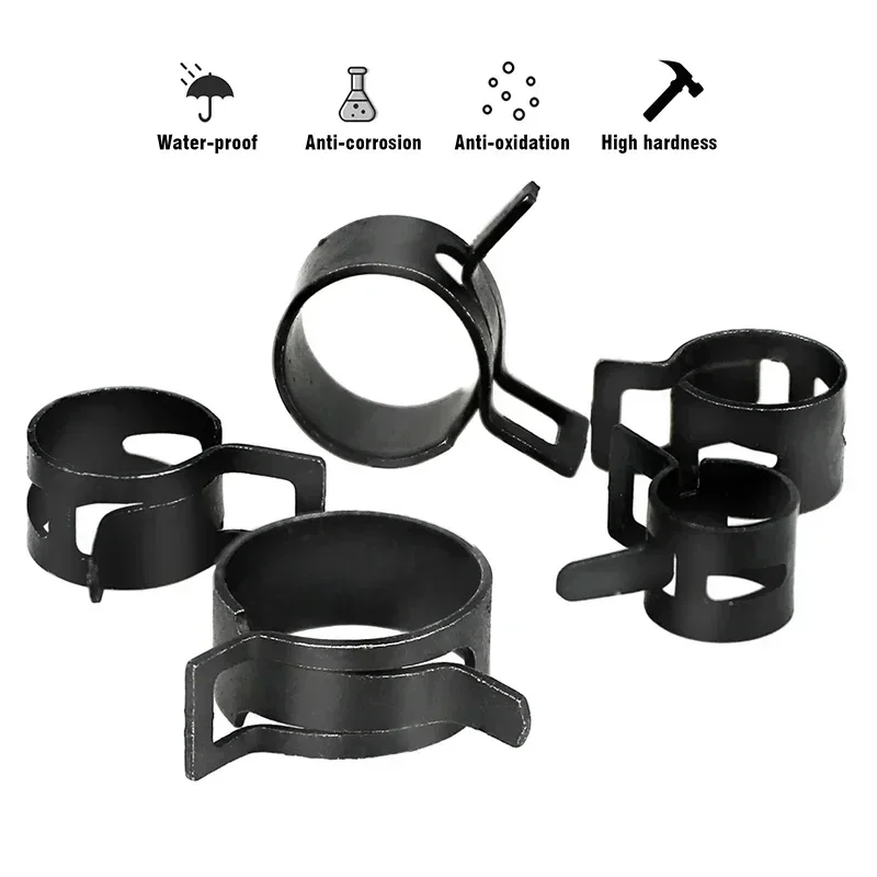 155Pcs Spring Band Hose Clamps - Hose Clamp Assorted recension och pris
