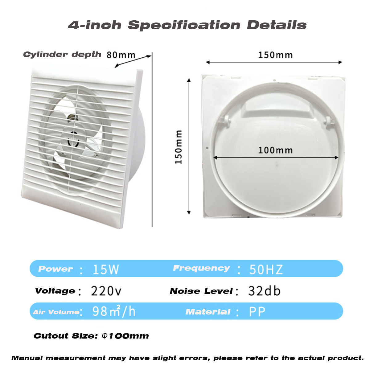 4/6/8 inch Ultra-thin Ventilat - Ceiling Fan Mount recension och pris