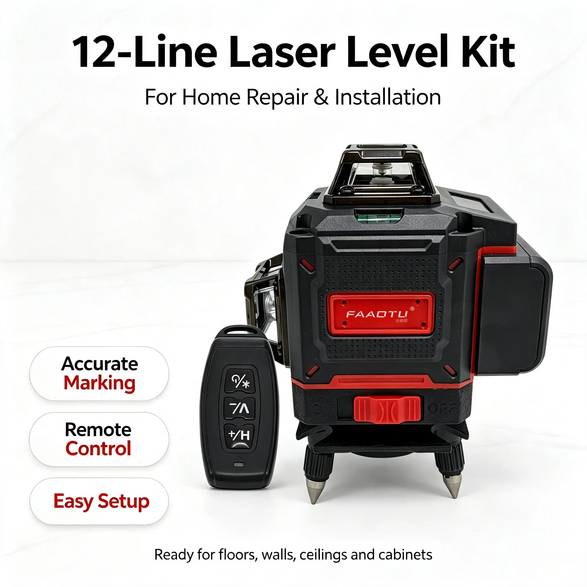 FAAOTU Digital 360-Degree Cros - Level Laser Line recension och pris