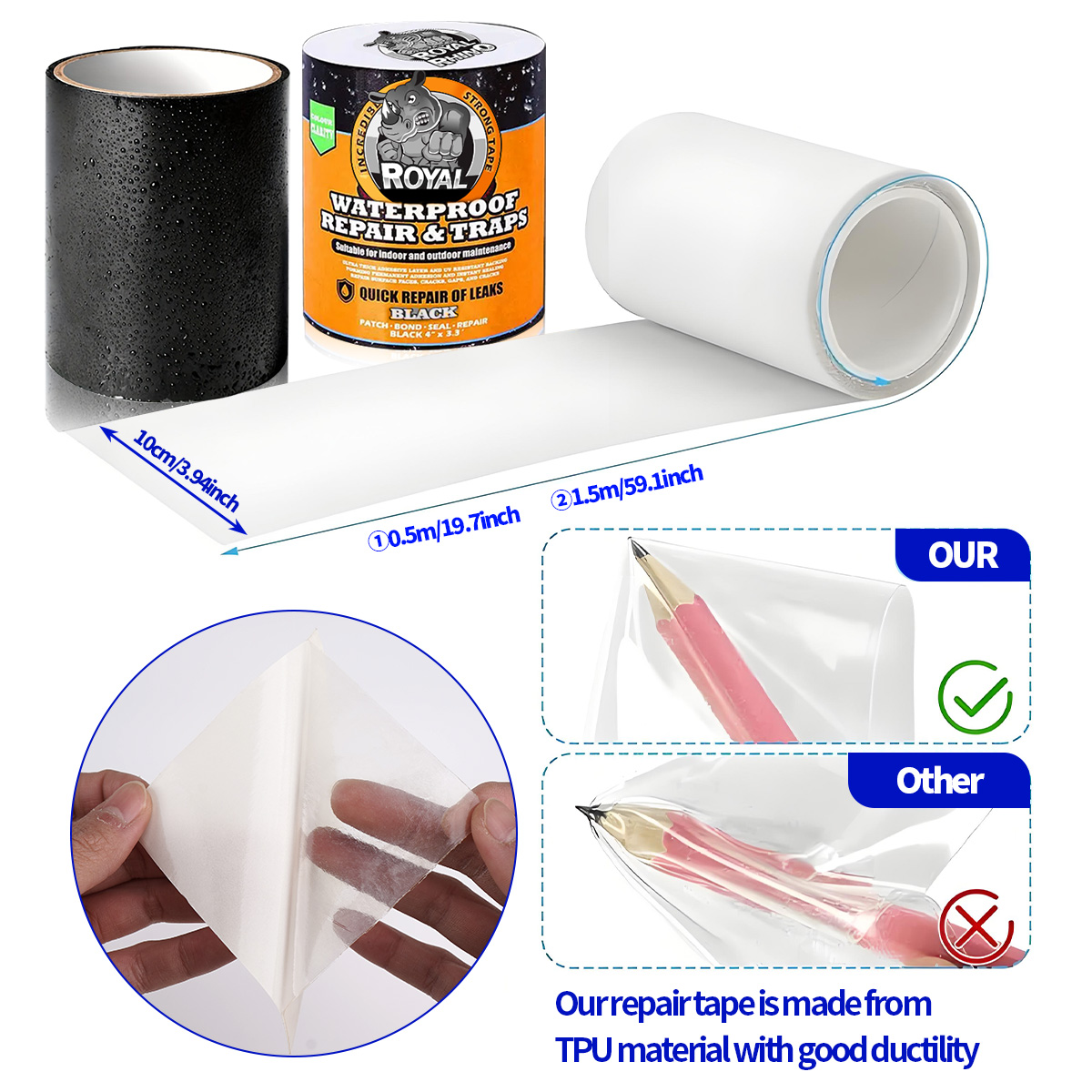 Waterproof Tape for Leak Repai - Roof Sealant Patch recension och pris
