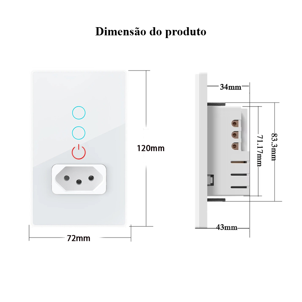 Melery Tuya Wifi Smart Brazil  - Home Improvement Outlet recension och pris