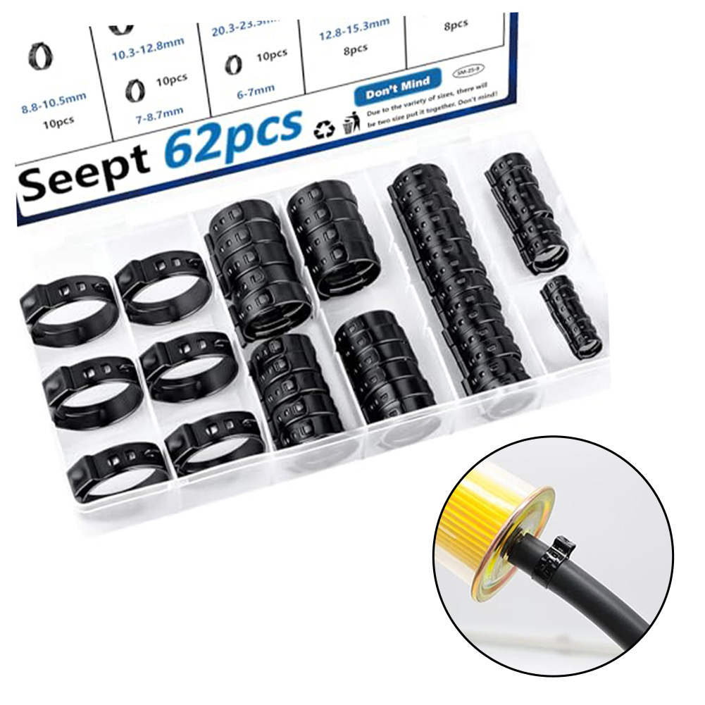 6-23.5mm Black Single Ear Hose - Hose Clamp Assorted recension och pris